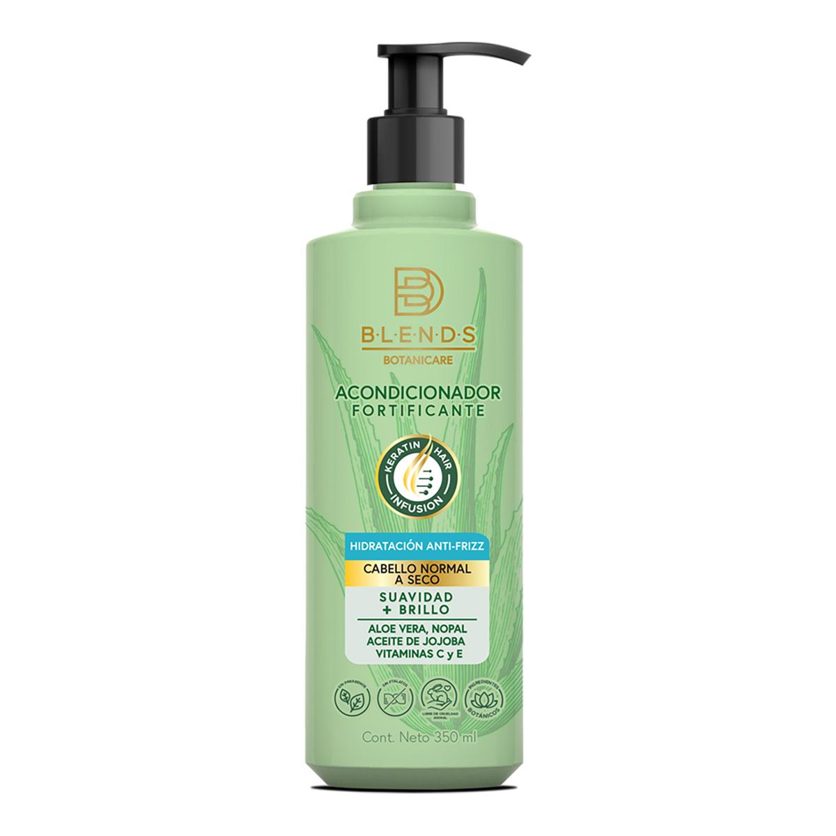 Acondicionador Fortificante Hidratación Anti-Frizz Blends Botanicare image number null