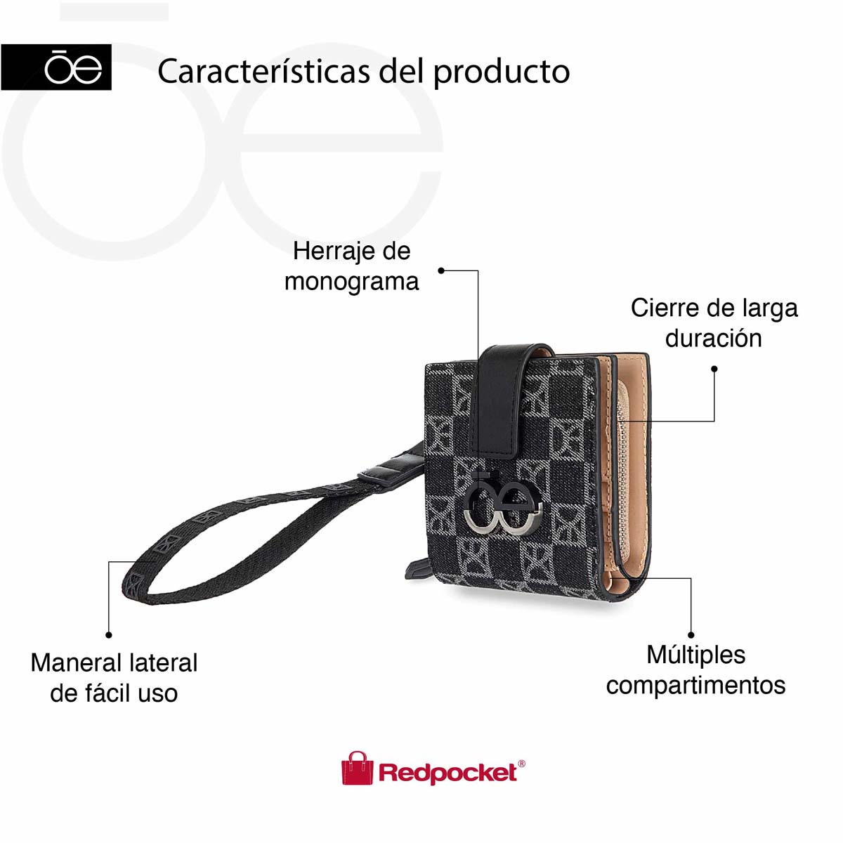 Billetera Hibrida Cloe Negro image number null