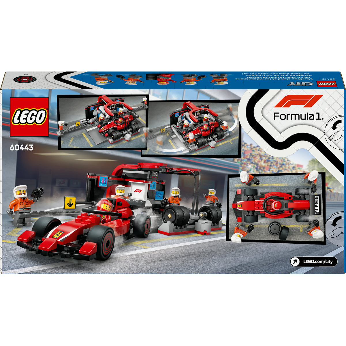 Parada de Pit de F1 y Equipo de Pit con Auto Ferrari image number null