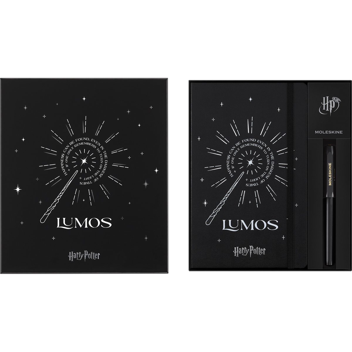 Kit de Regalo MOLESKINE con Libreta, Caja y Pluma Roller Lumos Harry Potter image number null