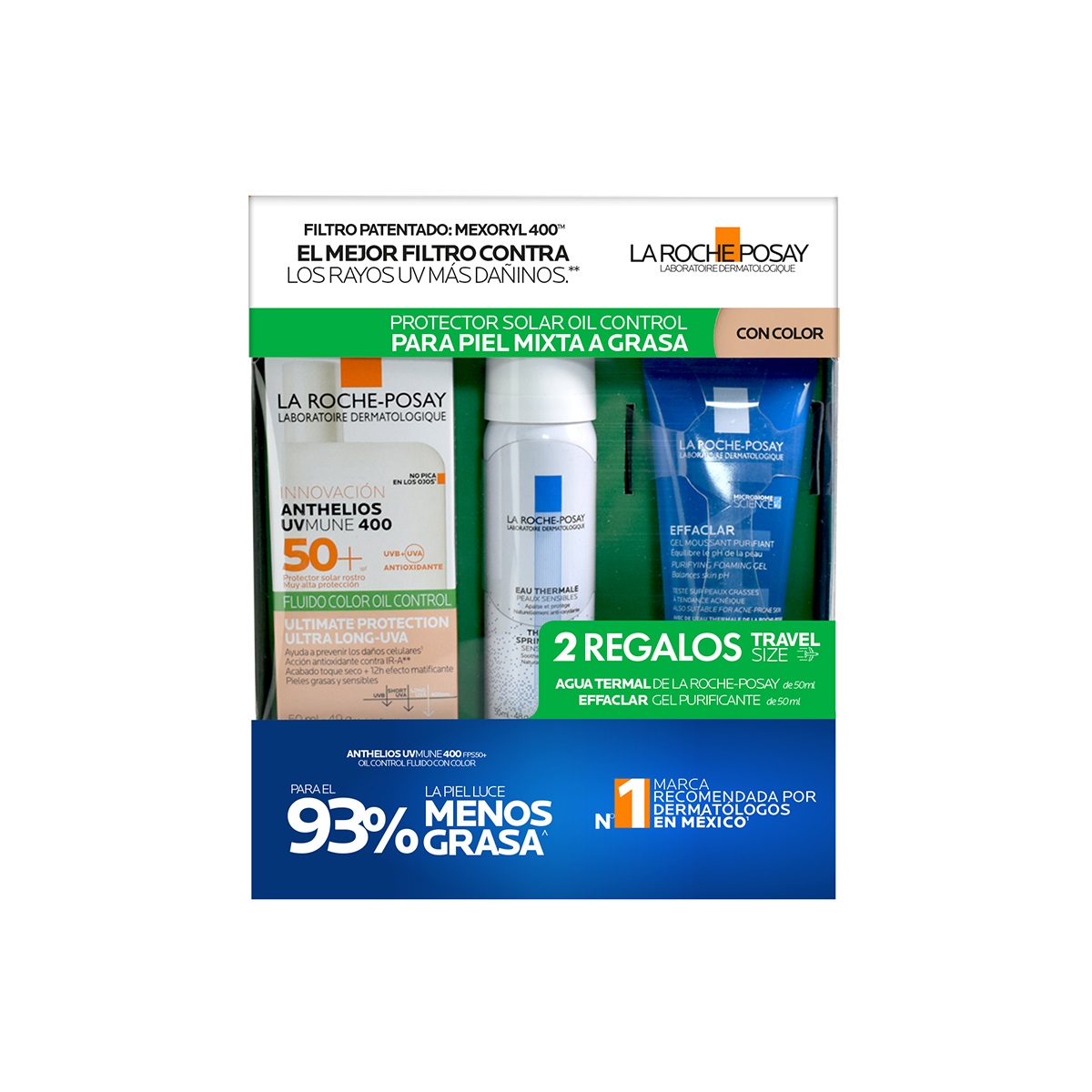 La Roche Posay Rutina De Protecci&oacute;n Solar Con Textura Fluida Con Color Para Piel Mixta A Grasa image number null