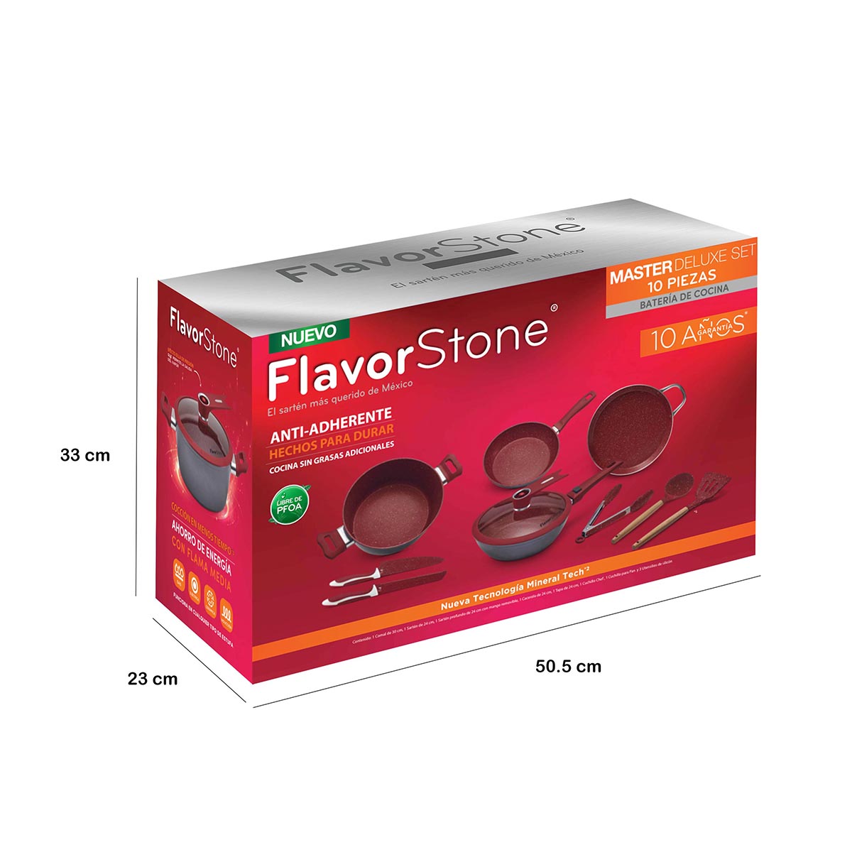 Bater&iacute;a Master Deluxe Copper Flavor Stone 10 piezas image number null