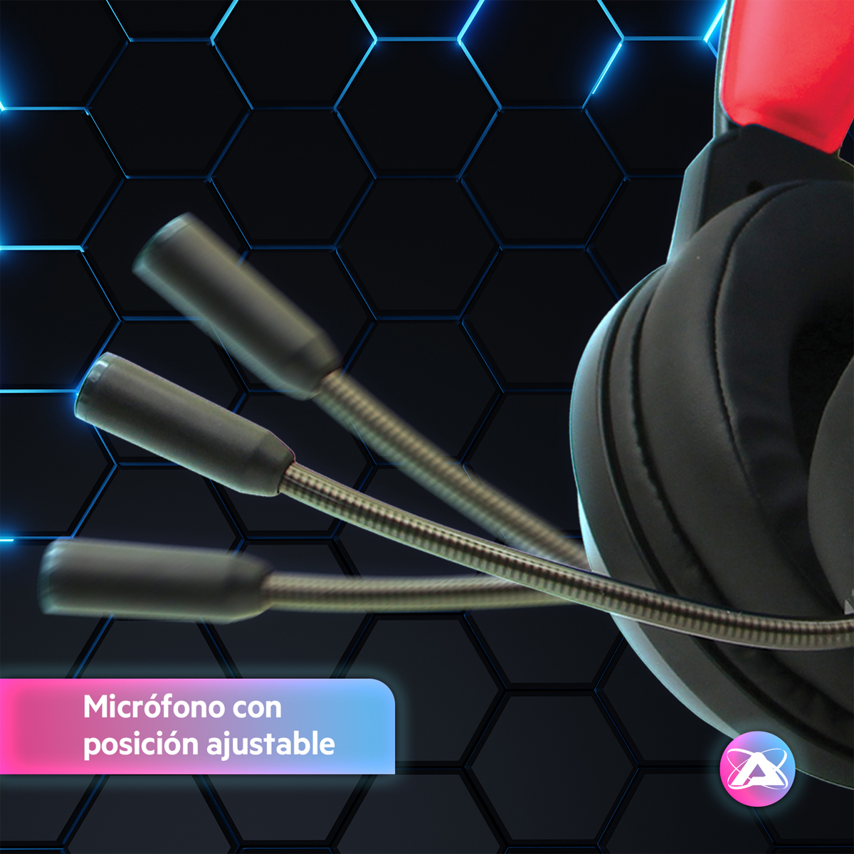 Aud&iacute;fonos Gamer RGB ATOM GAMES para NSW Al&aacute;mbrico con Micr&oacute;fono Ajustable image number null
