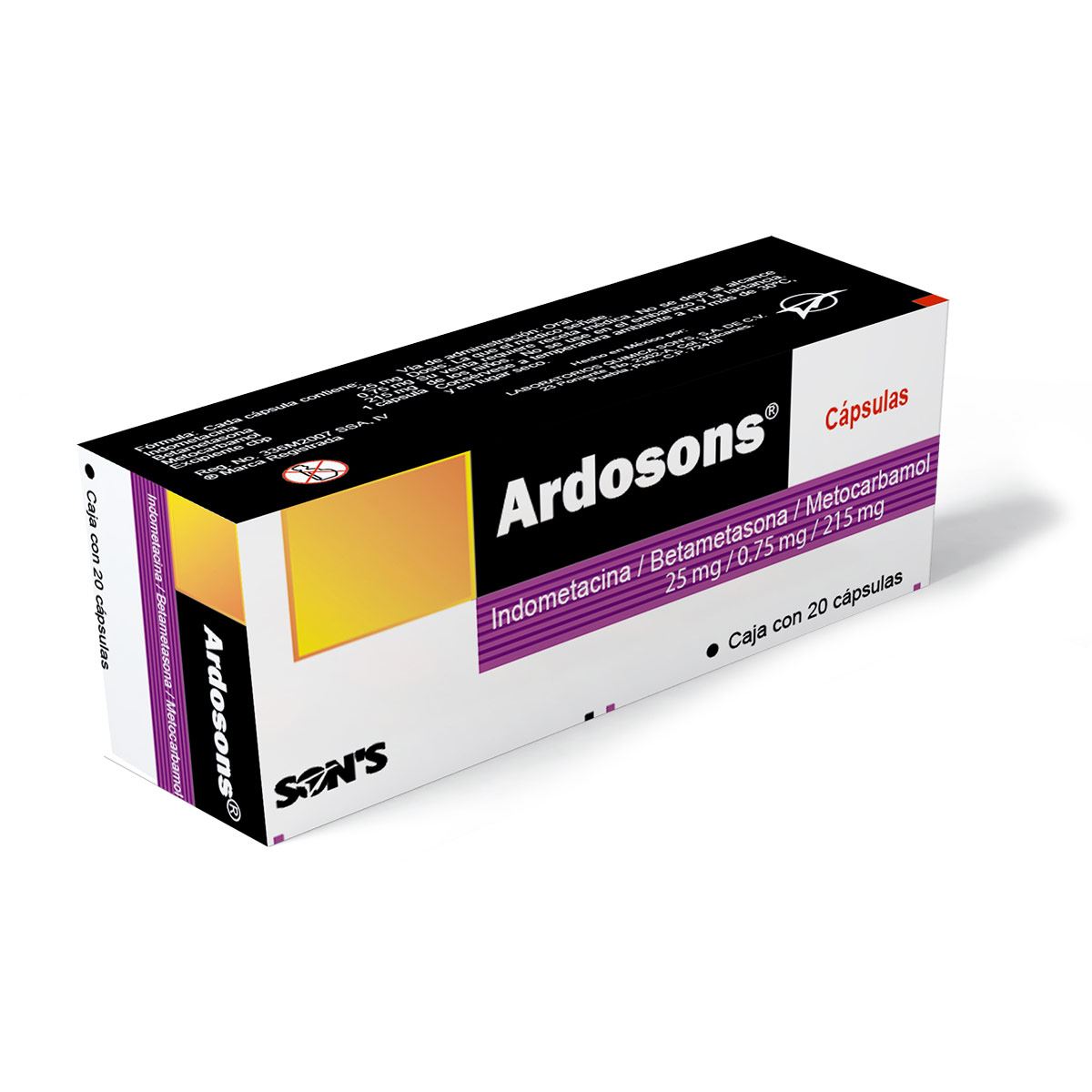 Ardosons 25 mg con 20 C&aacute;psulas image number null