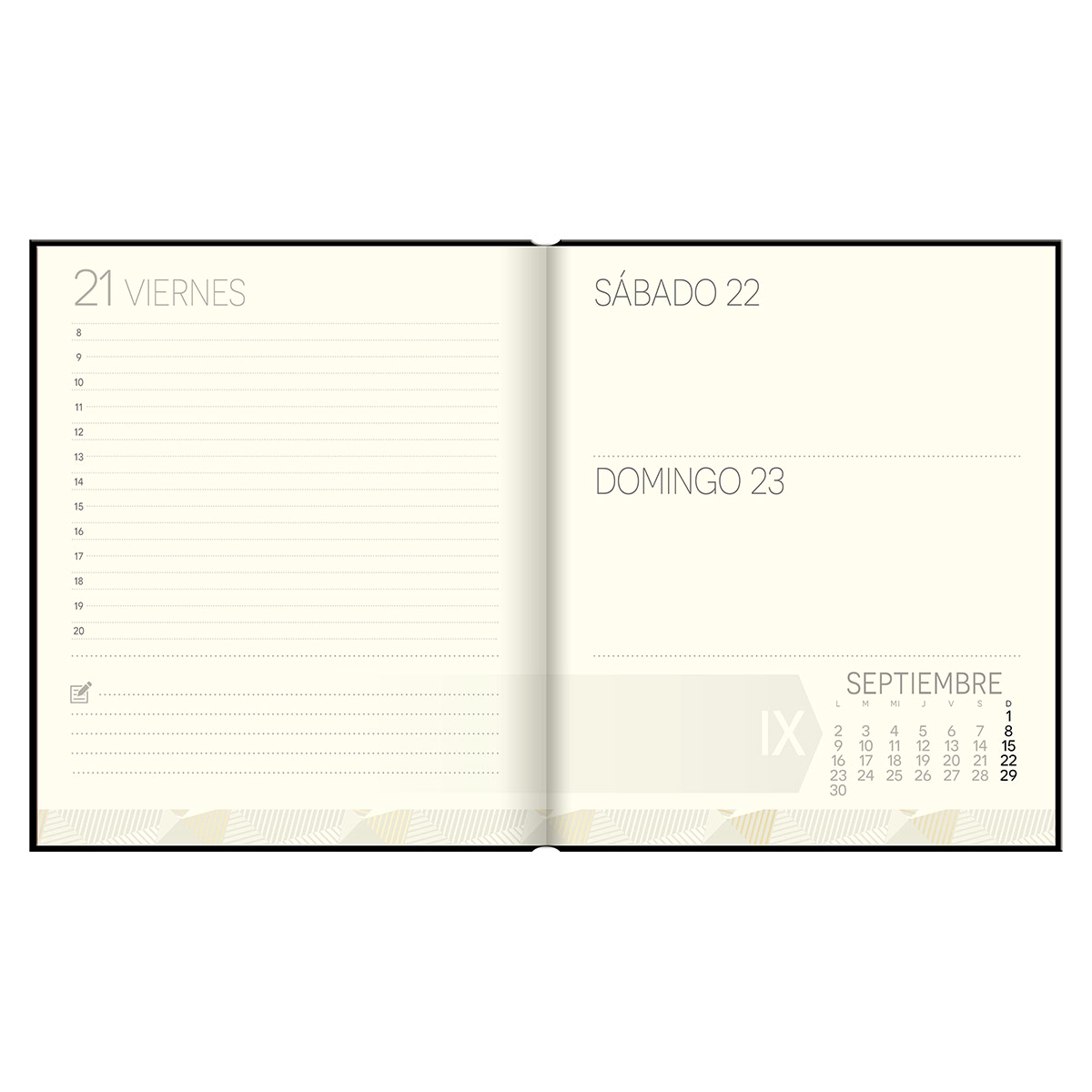 Agenda Black Diaria 2025 Premium Paper image number null