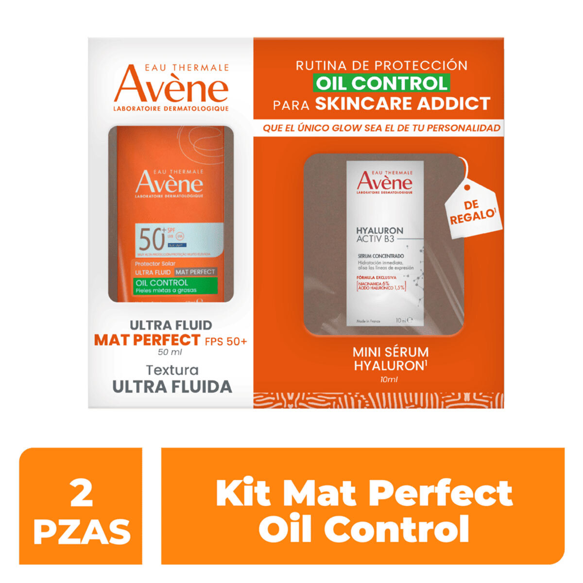 Avène Kit Protector Solar Ultra Fluid Oil Control Mat Perfect 50ml + Hyaluron Activ B3 Sérum Redensificante 10ml image number null