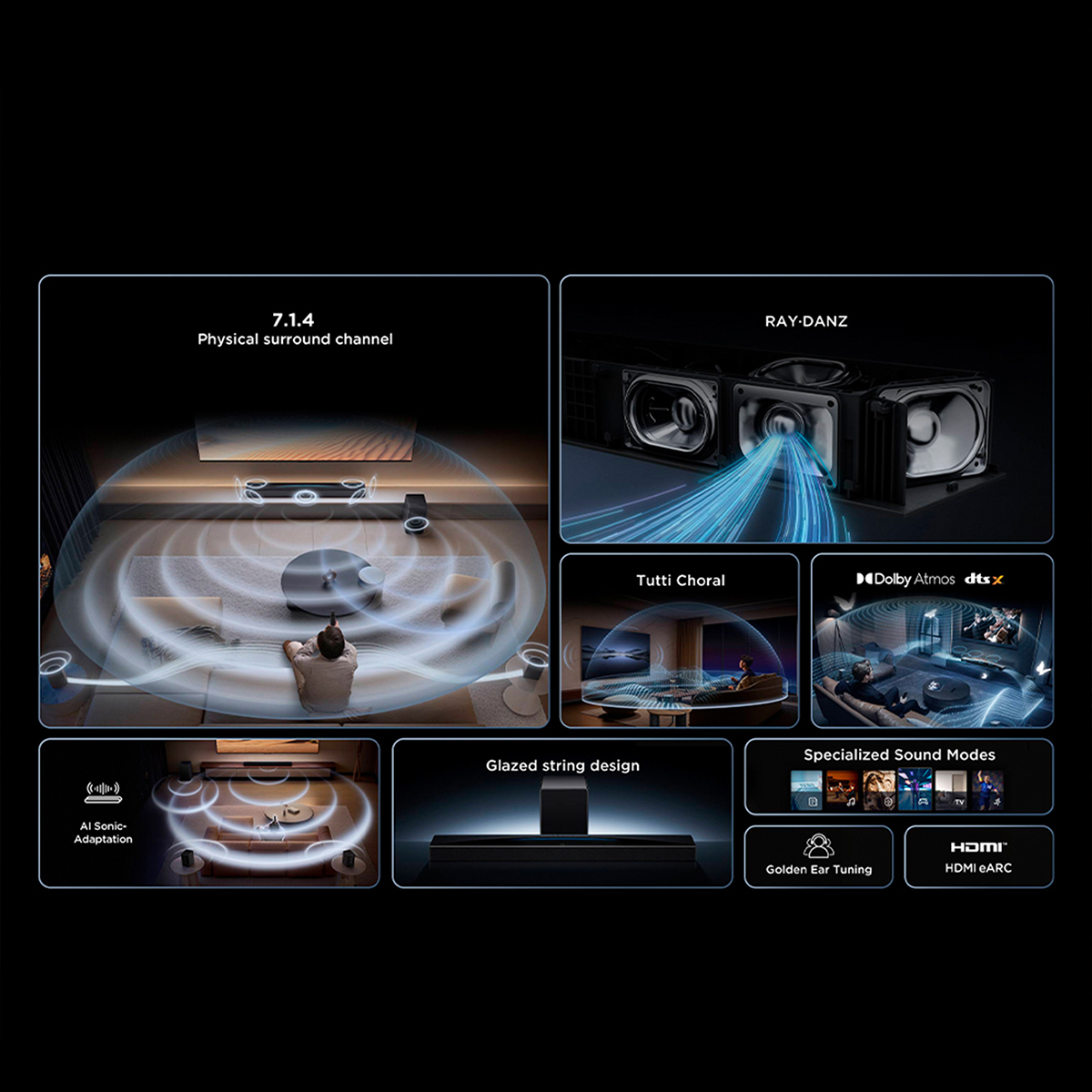 Barra de Sonido TCL Q85h 7.1.4 Canales image number null