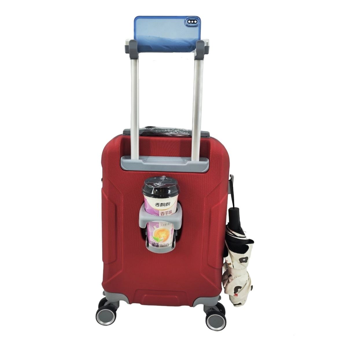 Maleta de Viaje con Ruedas y Portavaso Rojo 28 Compass" image number null