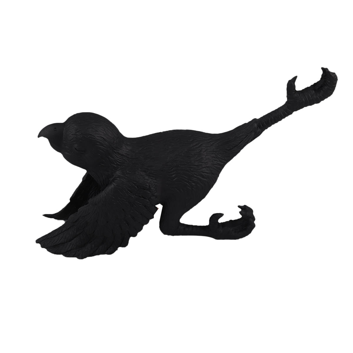 HOME NATURE FIGURA DECORATIVA LORO ESTIRAMIENTO DE PATA 15*26*8 cm image number null