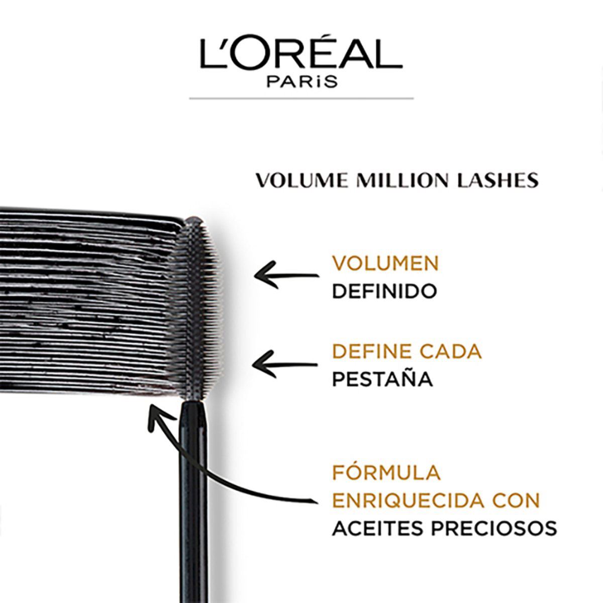 Máscara para Pestañas L'Oréal Paris Volume Million Lashes Black 9ml image number null