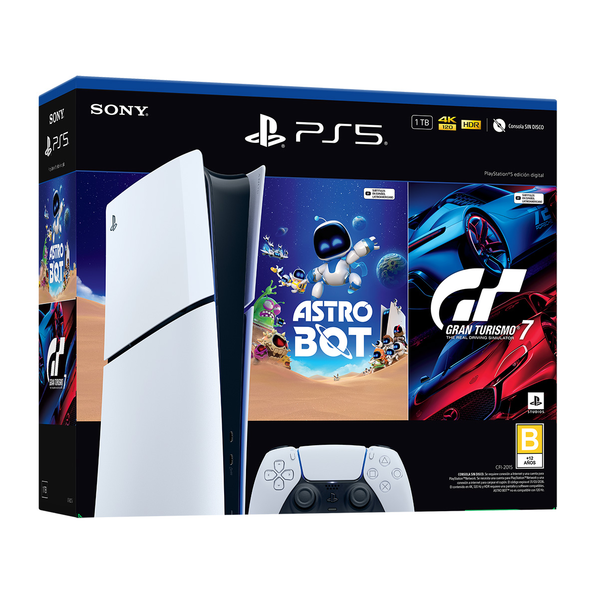 Consola PlayStation 5 Edición Digital con Astro Bot y Gran Turismo 7 image number null