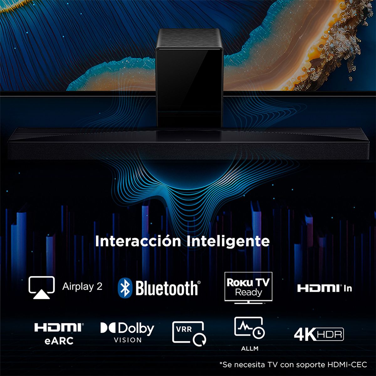 Barra de Sonido TCL Q85h 7.1.4 Canales image number null