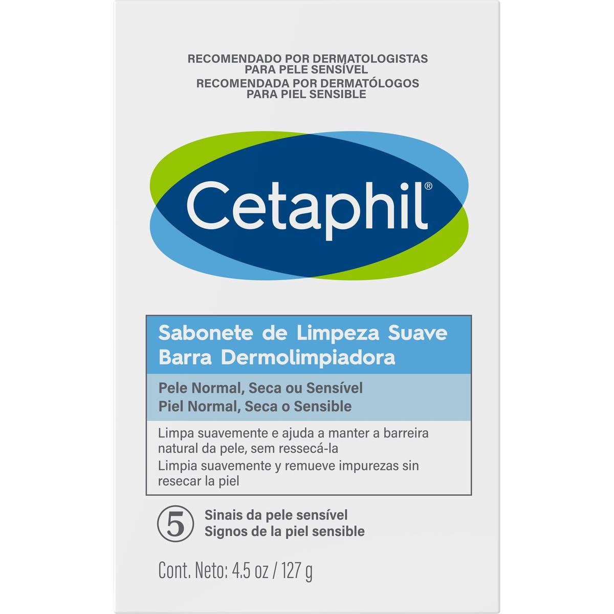 Cetaphil Barra Dermolimpiadora de Limpieza Suave 127g image number null