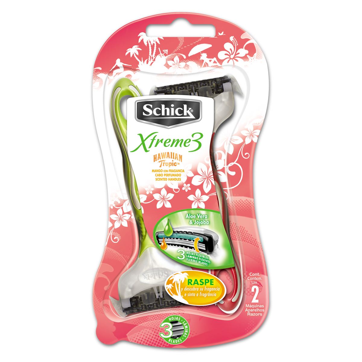 Schick Xtreme3 Bp2 Hawaiian Tropic image number null