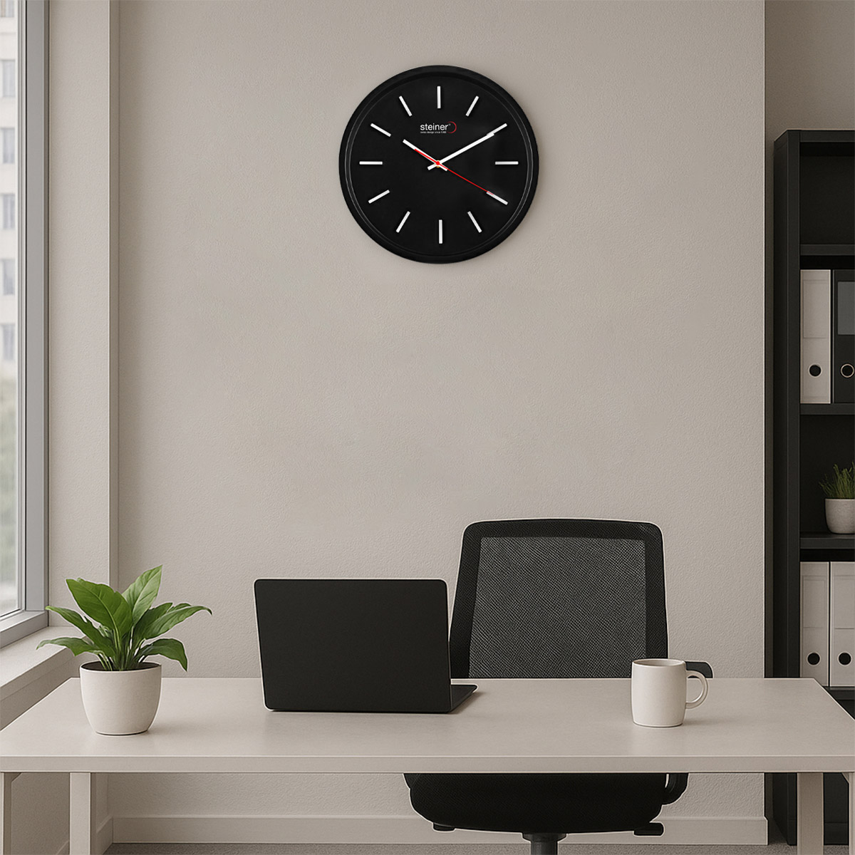 Reloj de Pared Steiner Color Negro STWA25-3456BK image number null