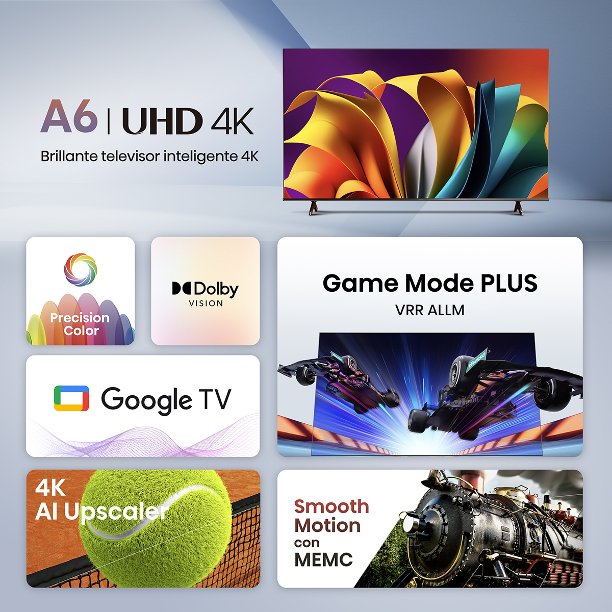 Pantalla Hisense 43 Pulgadas Google TV 4K 43A6N image number null