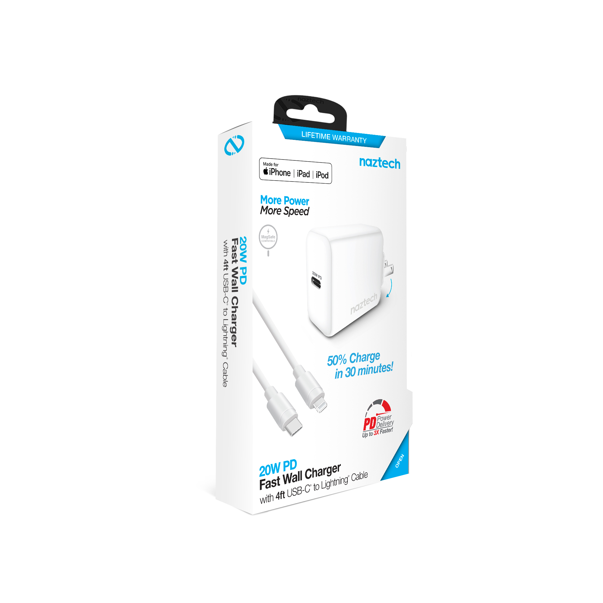 Cargador de Pared Naztech 20w con Cable Lightning image number null