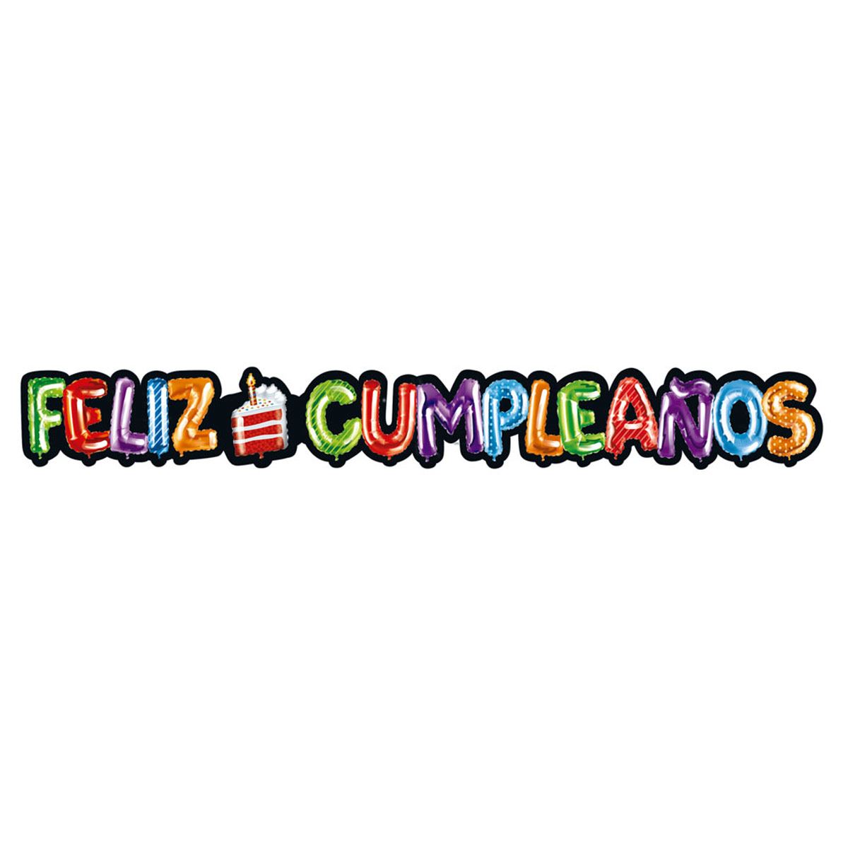 Letrero feliz cumplea&ntilde;os globo image number null