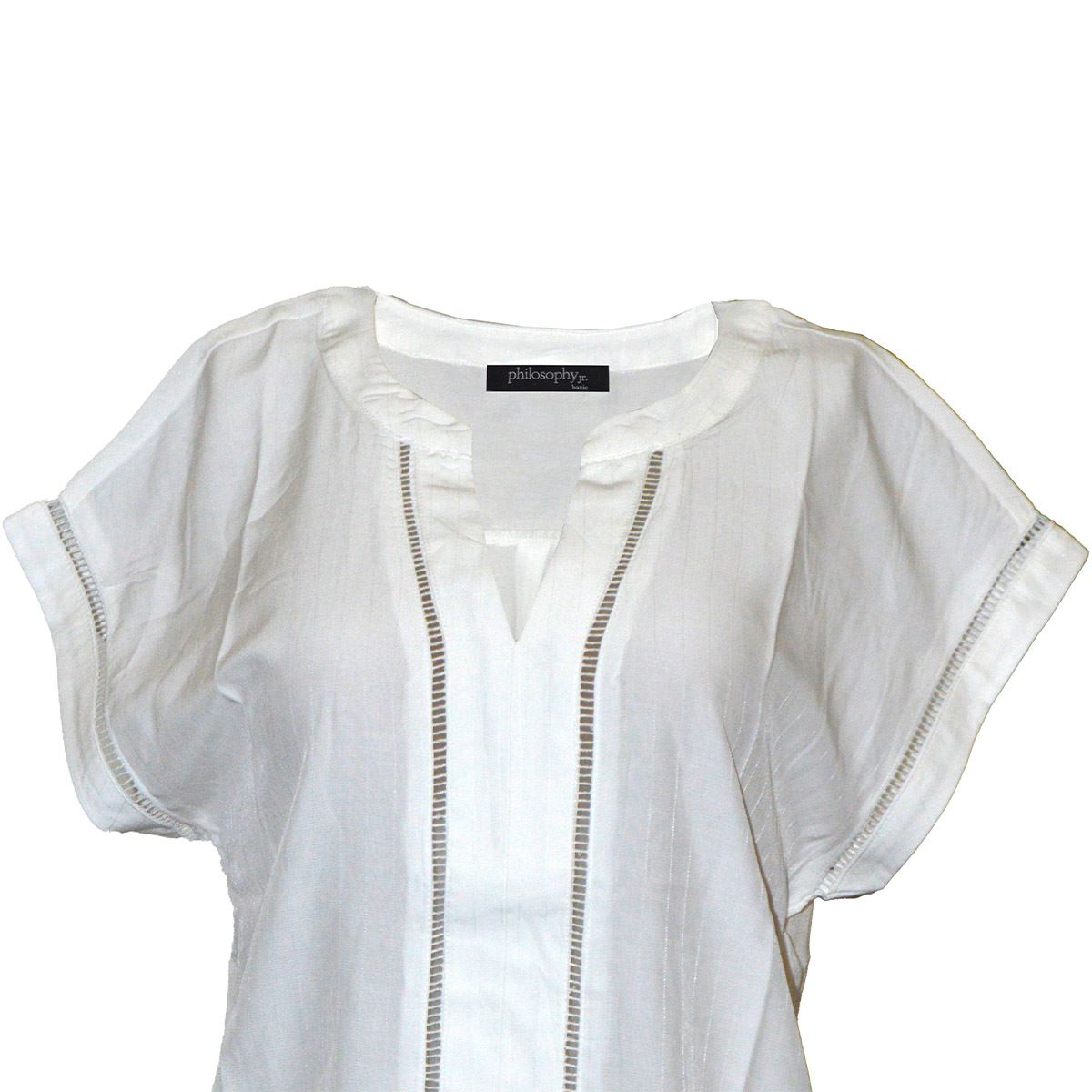 Blusa lisa con aplicaciones de encaje para mujer Philosophy Jr Talla  Chica image number null