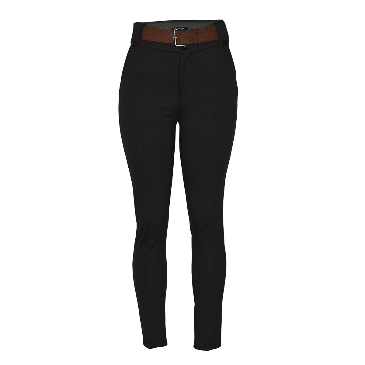 Pantal&oacute;n Recto con Cintur&oacute;n Philosophy Color Negro Talla Extra Grande para Mujer image number null