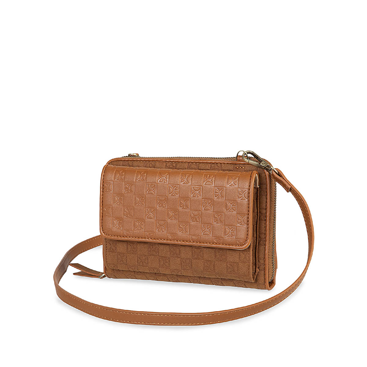 Billetera H&iacute;brida Cloe Caf&eacute; para Mujer image number null