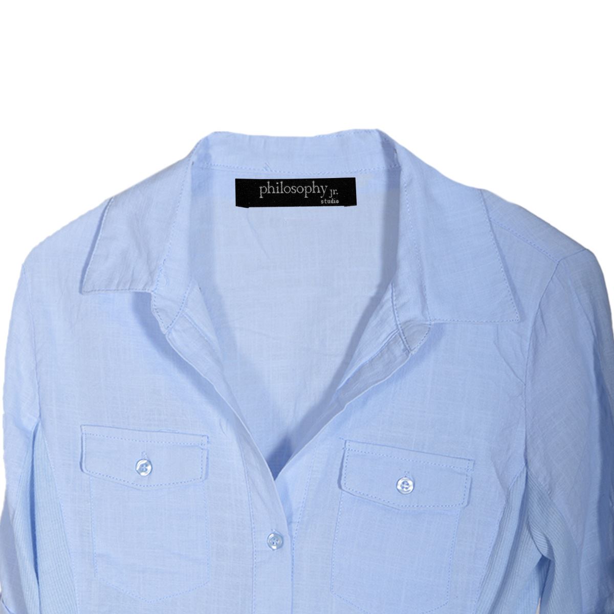 Blusa lisa con elevación en manga para mujer Philosophy Talla Mediana image number null