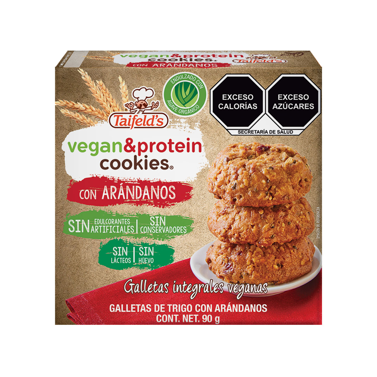 Galletas Integrales Veganas con Arándanos 90 g Taifeld´s image number null