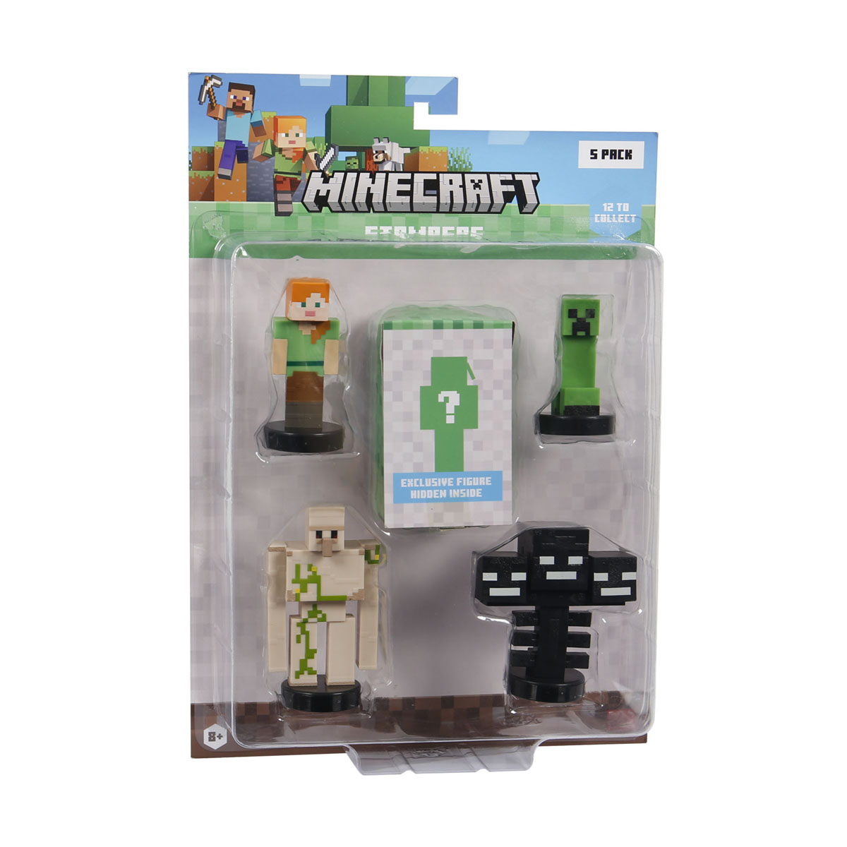 Set de Cinco Figuras MINECRAFT de Colecci&oacute;n Stampers Blister image number null
