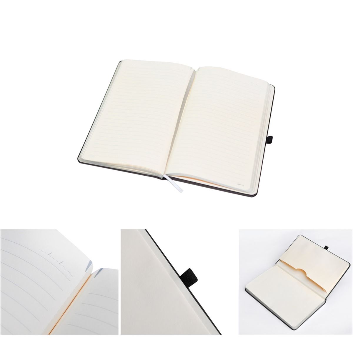 Libreta Penac Think Positive negra con 120 hojas rayadas image number null