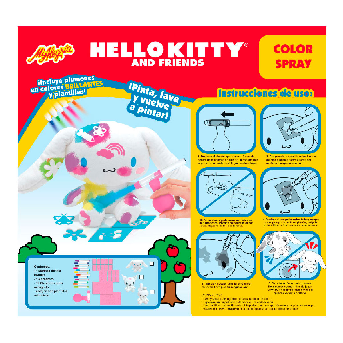 Set Peluche Color Spray Cinnamoroll Hello Kitty and Friends Mi Alegría image number null