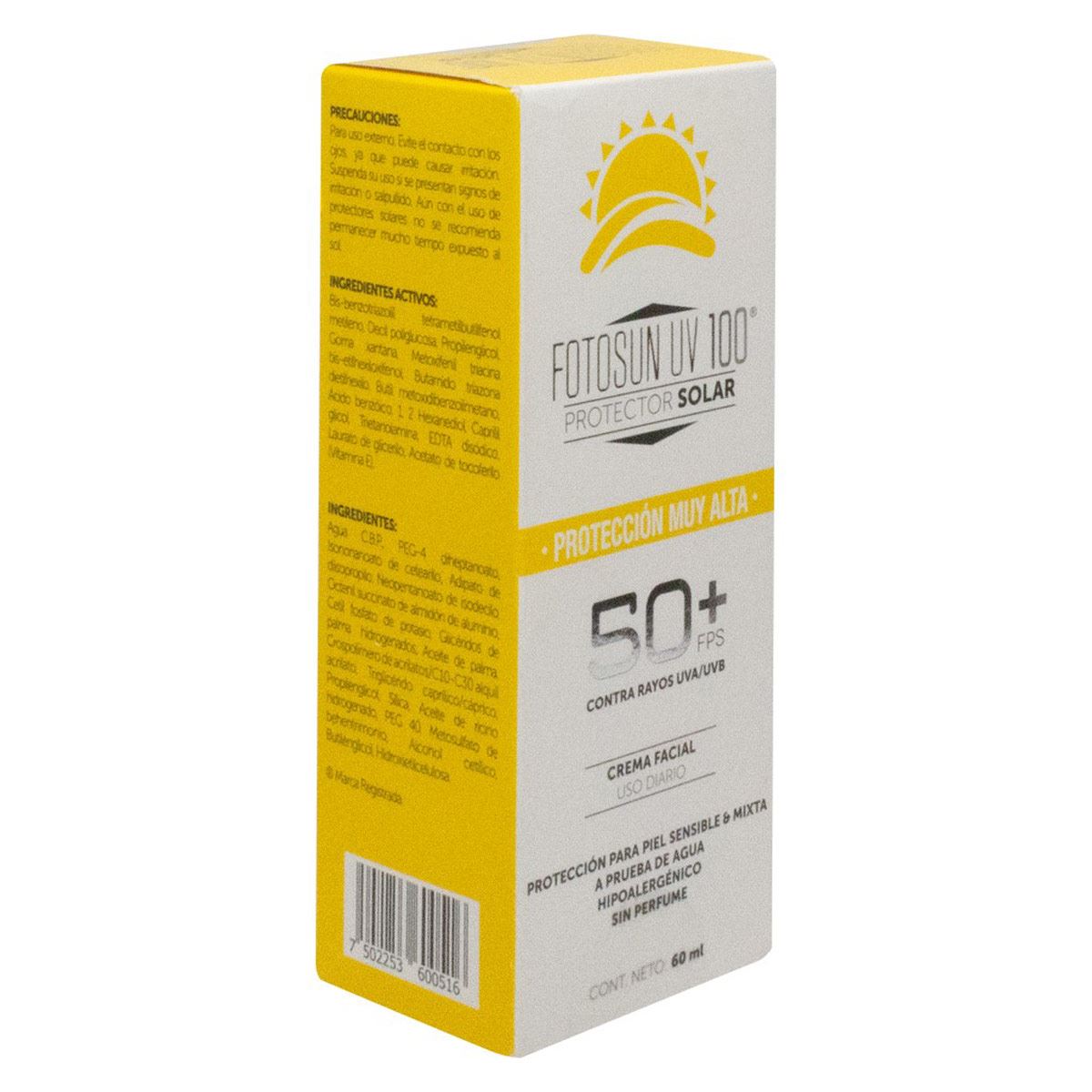 Fotosun UV 100 Crema facial 60 ml 50+ protección muy alta image number null