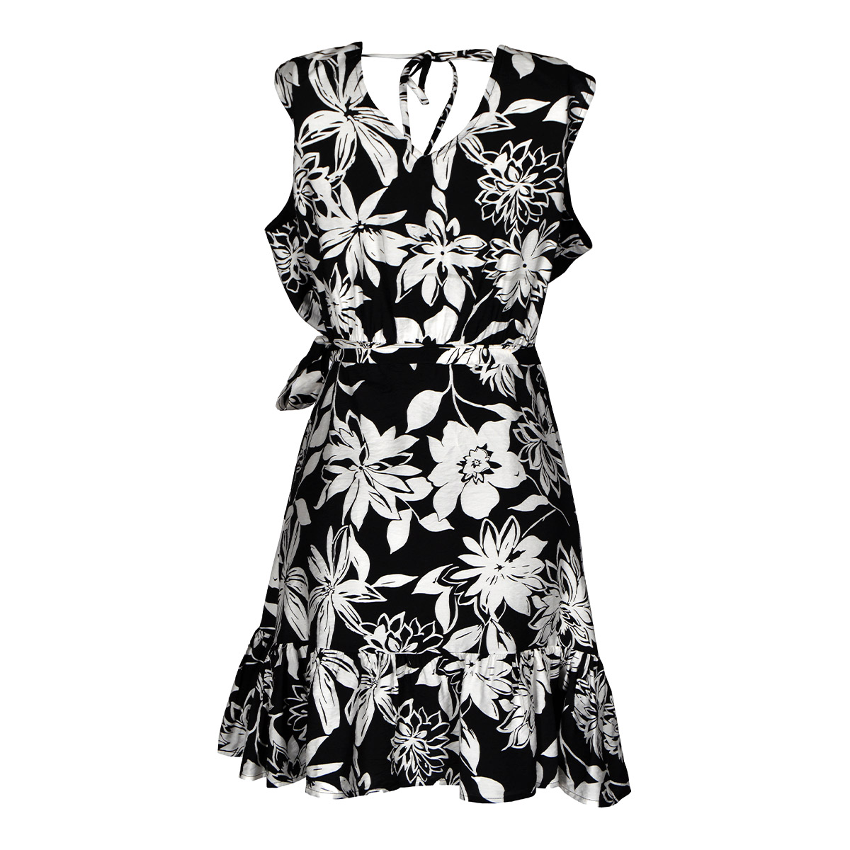 Vestido Corto con Estampado Floral y Frente Cruzado Philosophy para Mujer image number null