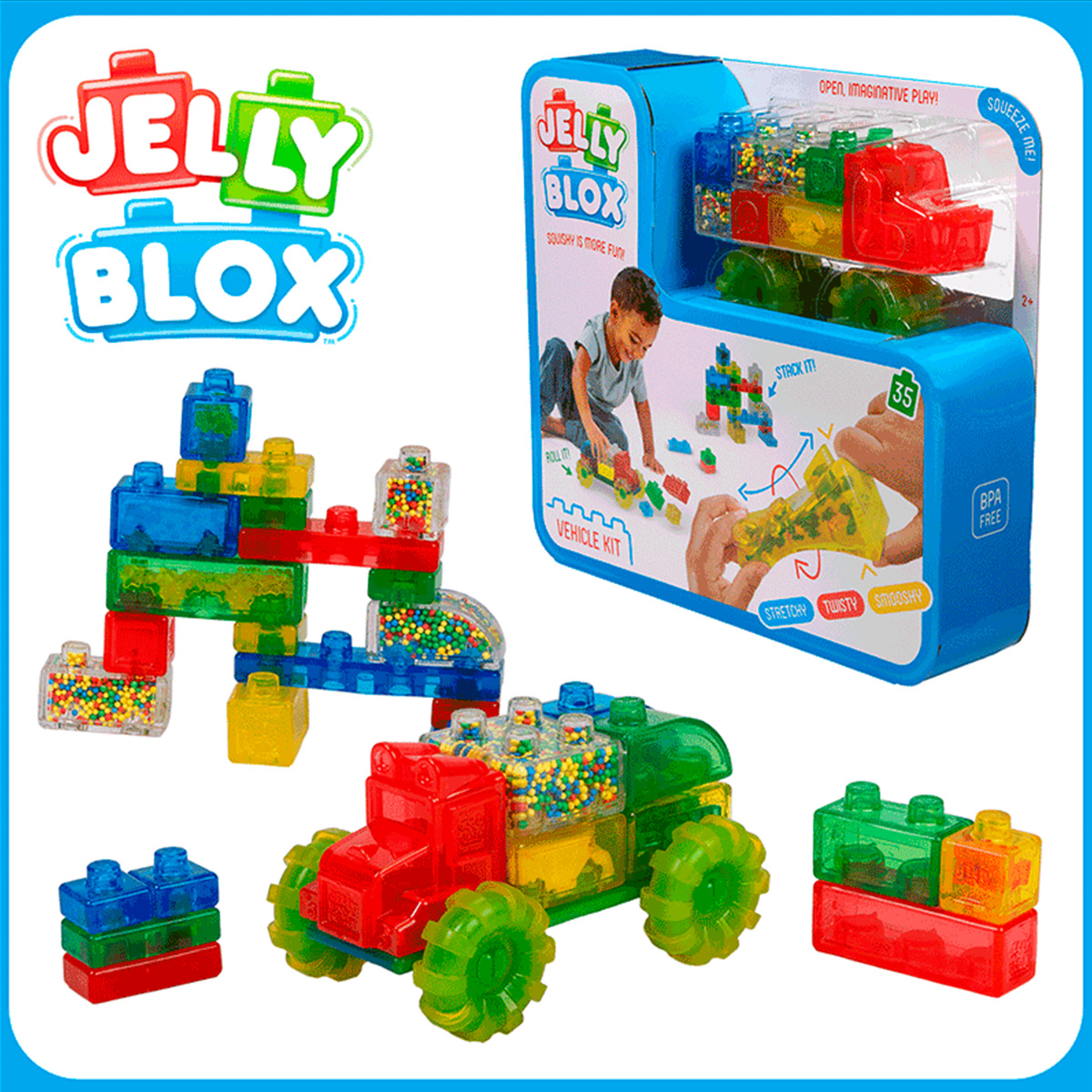 Set Bloques de Construcci&oacute;n Veh&iacute;culo Jelly Blox image number null