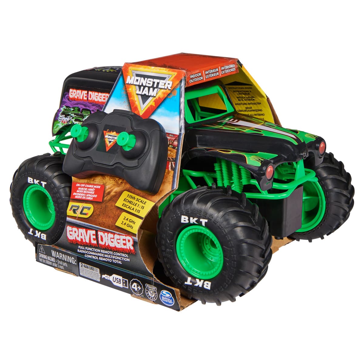 Vehículo de Control Remoto Grave Digger a Escala RC 1:15 MONSTER JAM RC image number null