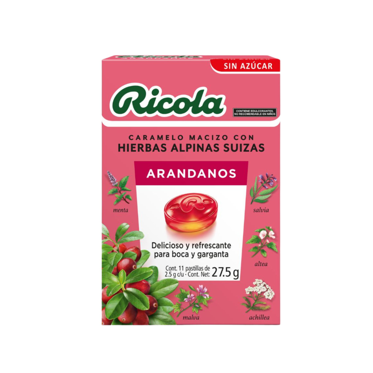 Ricola Ar&aacute;ndanos sin Azucar 27.5g image number null