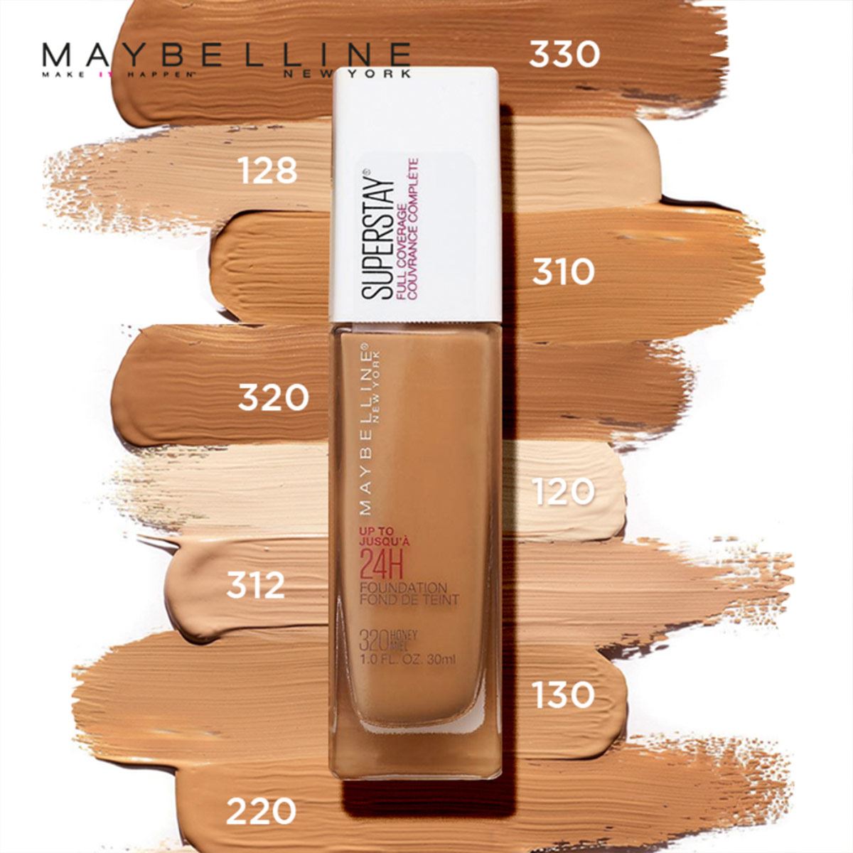Base de Maquillaje Maybelline New York Super Stay 24H 320 Honey 30ml image number null