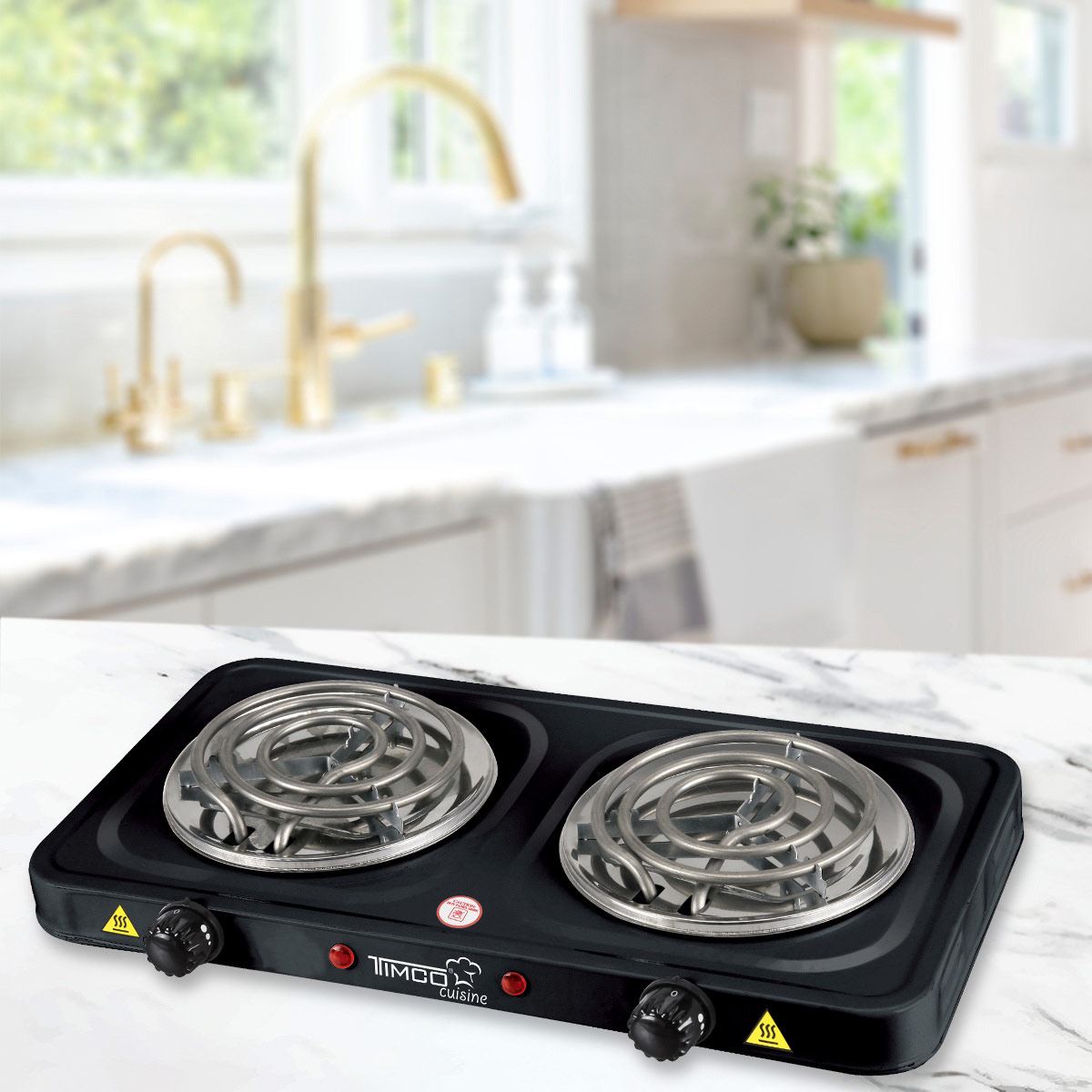 Parrilla eléctrica de 2 quemadores image number null