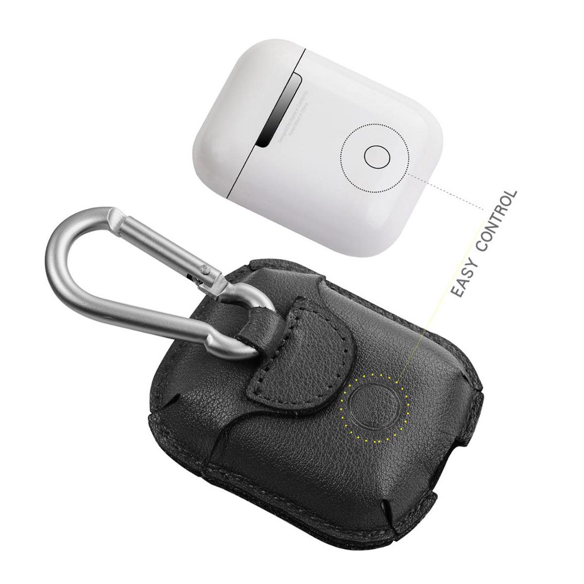 Funda de Piel Genuina para Airpods Xguo image number null