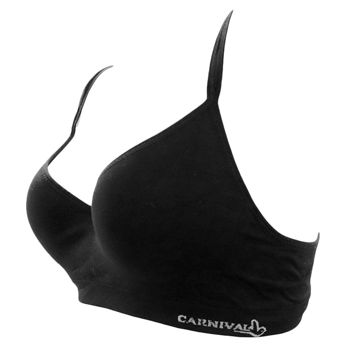 Brassiere Carnival Deportivo con varilla modelo 23780 talla 34B color negro dama image number null