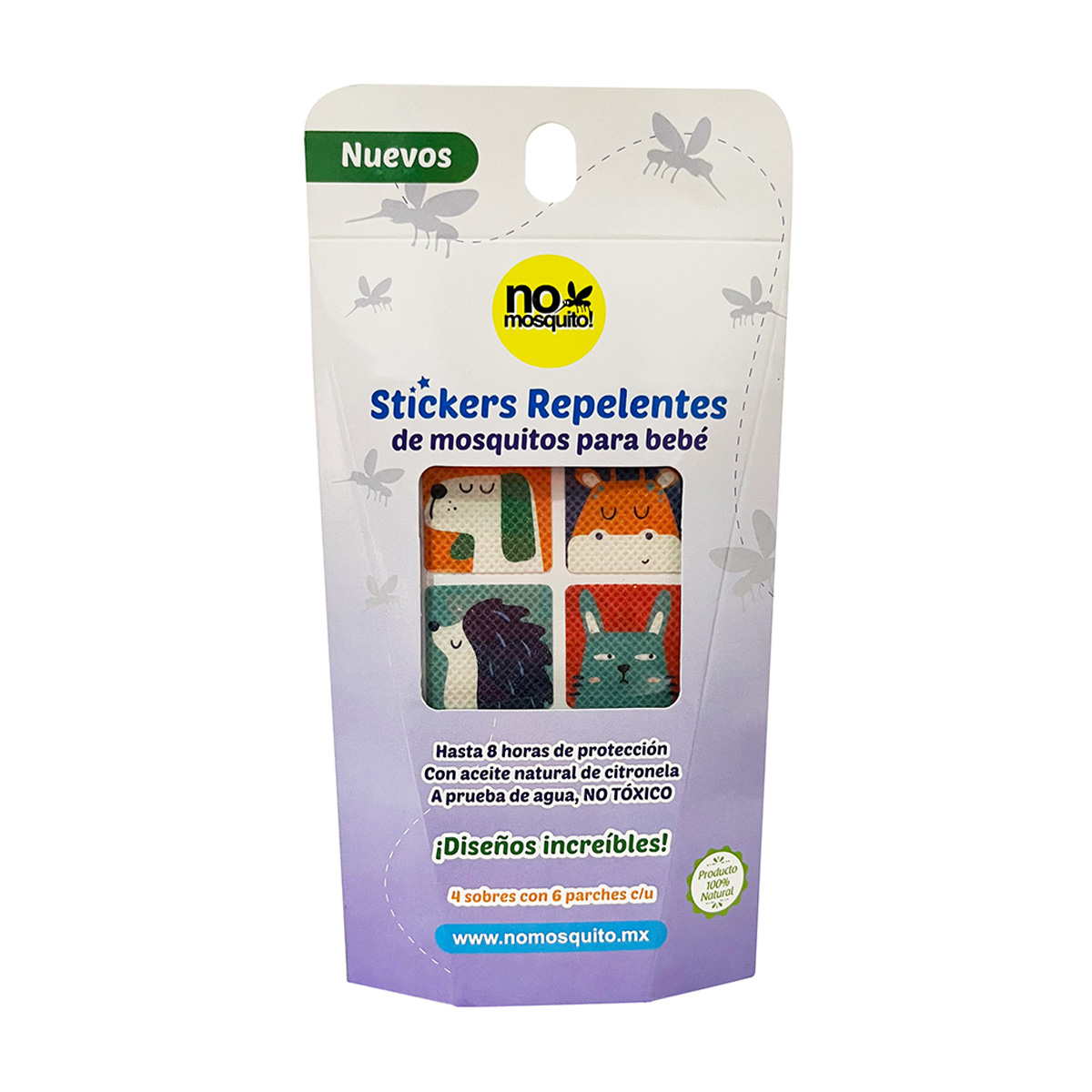 Pack Stickers Repelentes de Mosquitos No Mosquito image number null