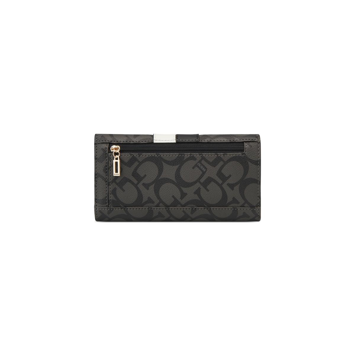 Cartera Slim Clutch Guess Negro Suavizado image number null