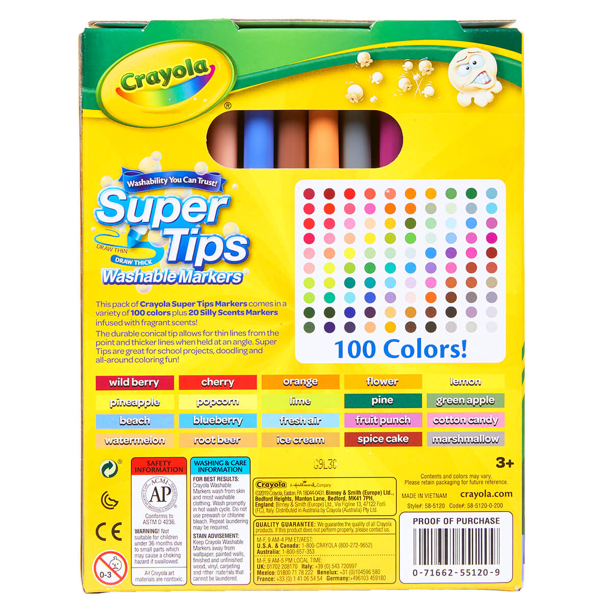 100 Super Tips + 20 Silly Scents Crayola image number null