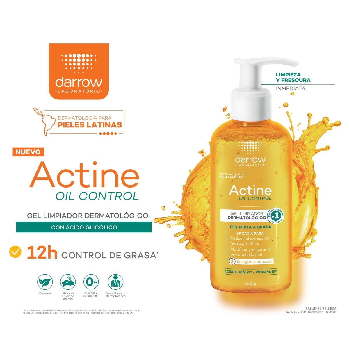 Actine Oil Control Gel Limpiador con Ácido Glicólico 240 gr image number null