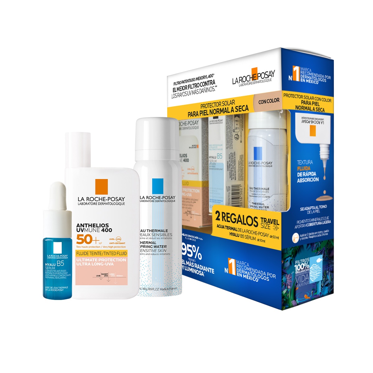 La Roche Posay Rutina De Protecci&oacute;n Solar Para Piel Normal A Seca Con Color image number null