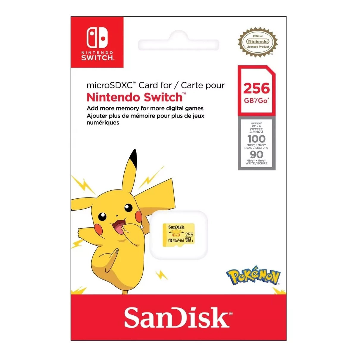 Tarjeta Memoria Micro SDXC Pokemon SANDISK para Nintendo Switch 256 GB image number null