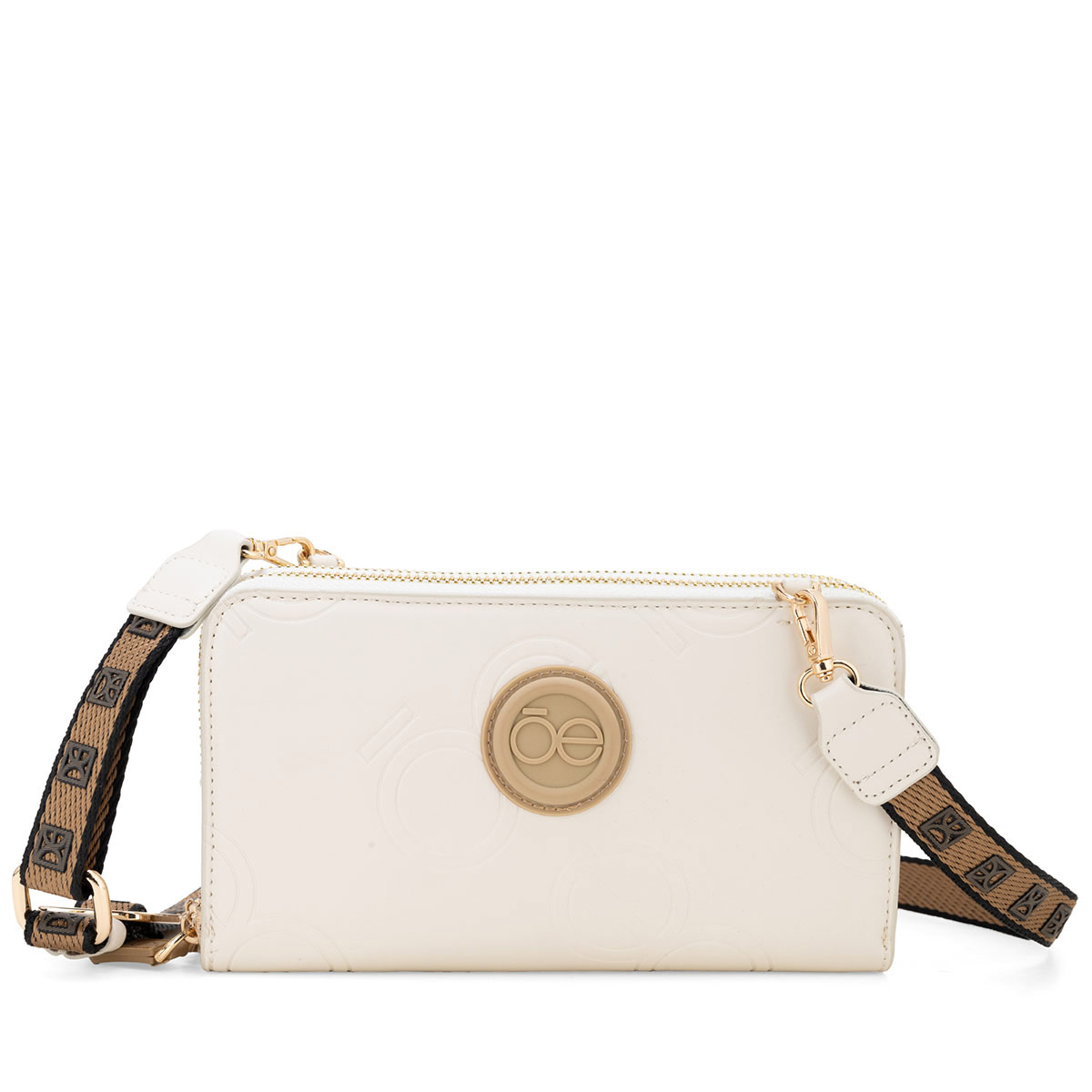Billetera Cierre Doble Cloe Color Blanco para Mujer image number null