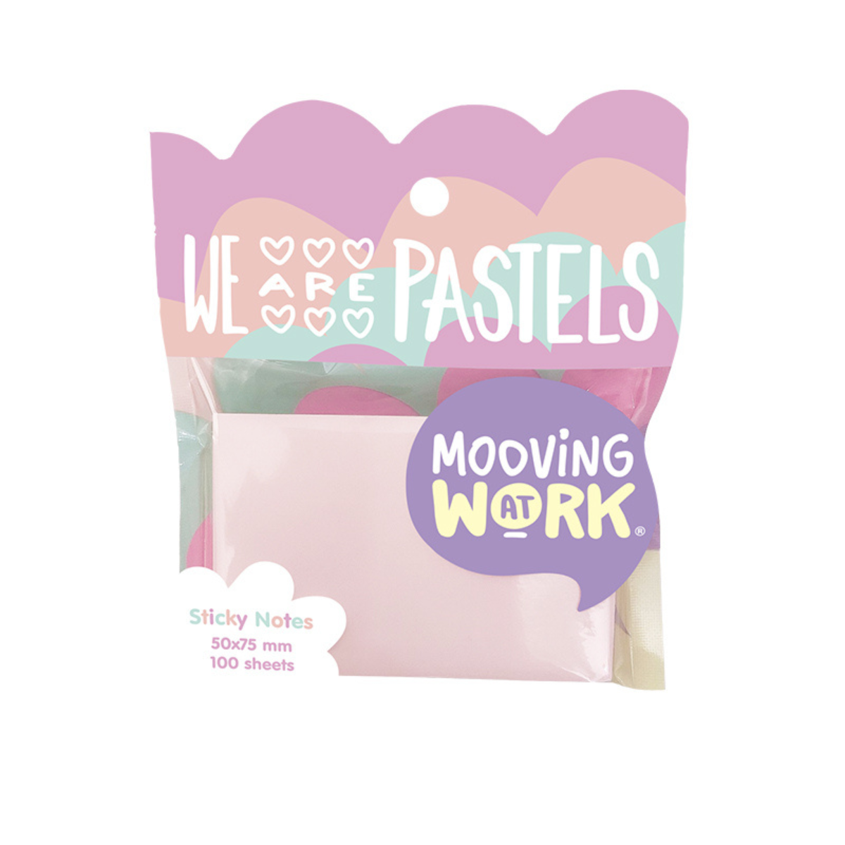 Paquete De Notas Adhesivas En Colores Pastel 50X75  mm Mooving image number null