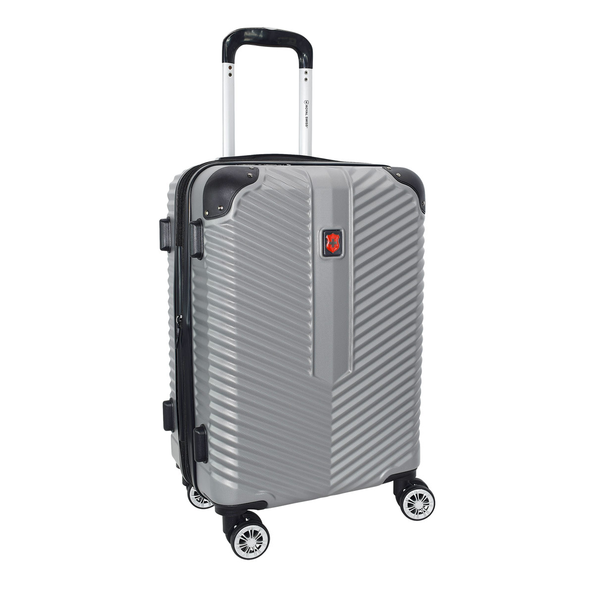 Maleta de Viaje con Llantas 20 Verbier2 Plata Royal Swiss" image number null