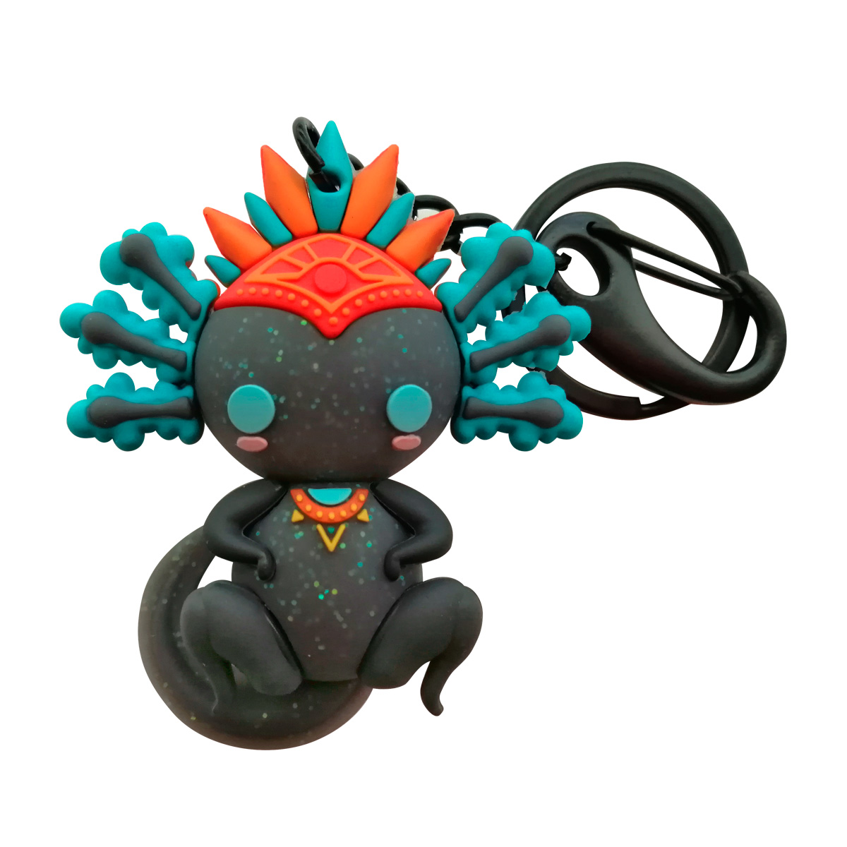 Llavero 3D By Mexico Ajolote Negro con Glitter image number null