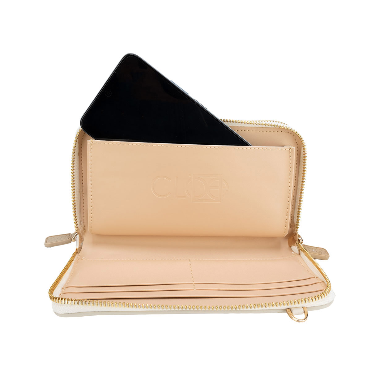 Billetera Cierre Doble Cloe Color Blanco para Mujer image number null